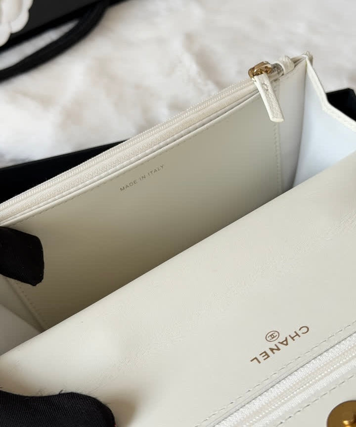 White Chanel Flap Luxury Bag