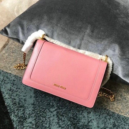 Pink Miu Miu Crossbody Chain Strap