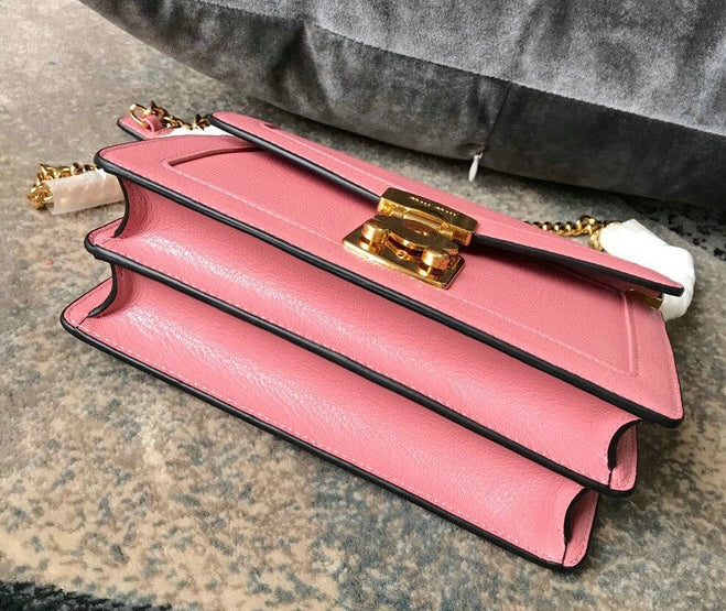 Pink Miu Miu Crossbody Chain Strap