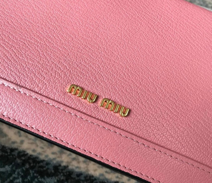 Pink Miu Miu Crossbody Chain Strap
