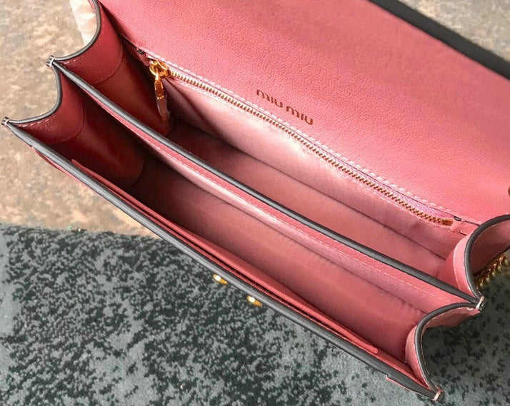 Pink Miu Miu Crossbody Chain Strap