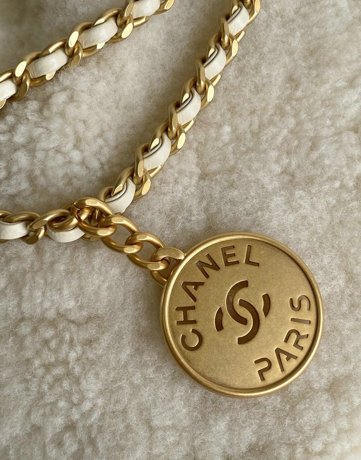 White Chanel Fluffy Chain Bag